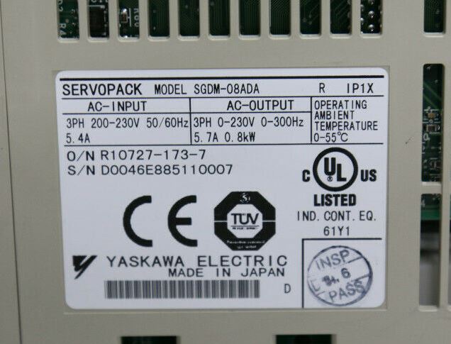 Yaskawa сервопривод SGDM-08ADA