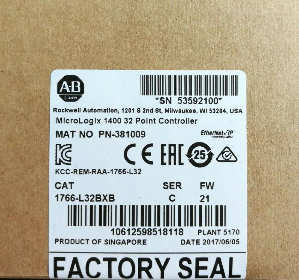 ПЛК AB 1766-L32BXB контроллер