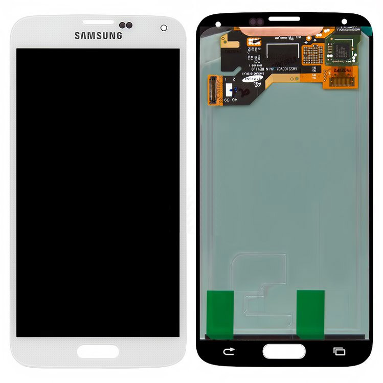 Дисплейный модуль Samsung G900 S5 Белый  Оригинал