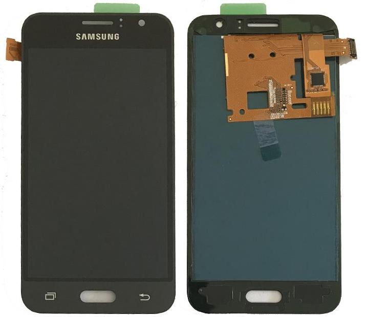 Дисплейный модуль Samsung J120F J1 2016 Черный  AAA AMOLED