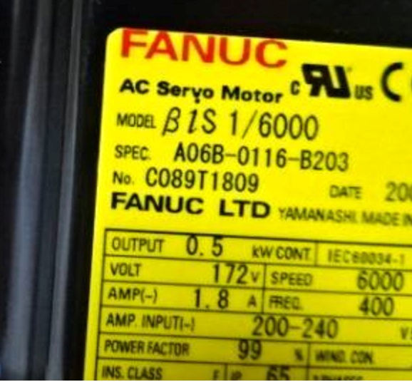 Fanuc серводвигатель A06B-0116-B203