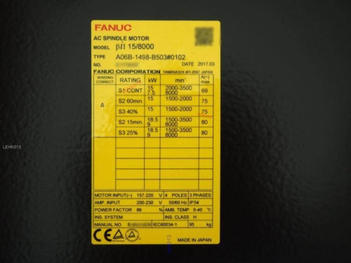 Fanuc A06B-1498-B503