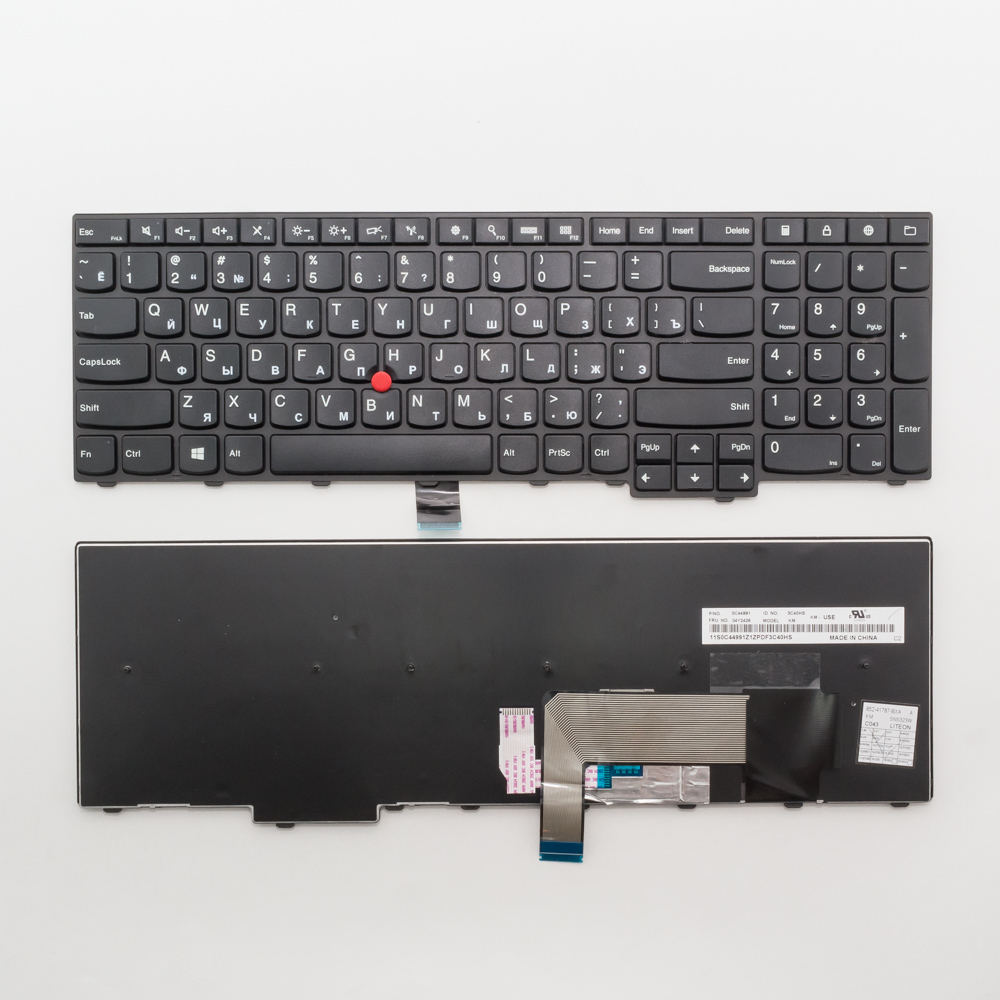 Клавиатура для ноутбука Lenovo Edge E531, E540 черная с рамкой, со стиком